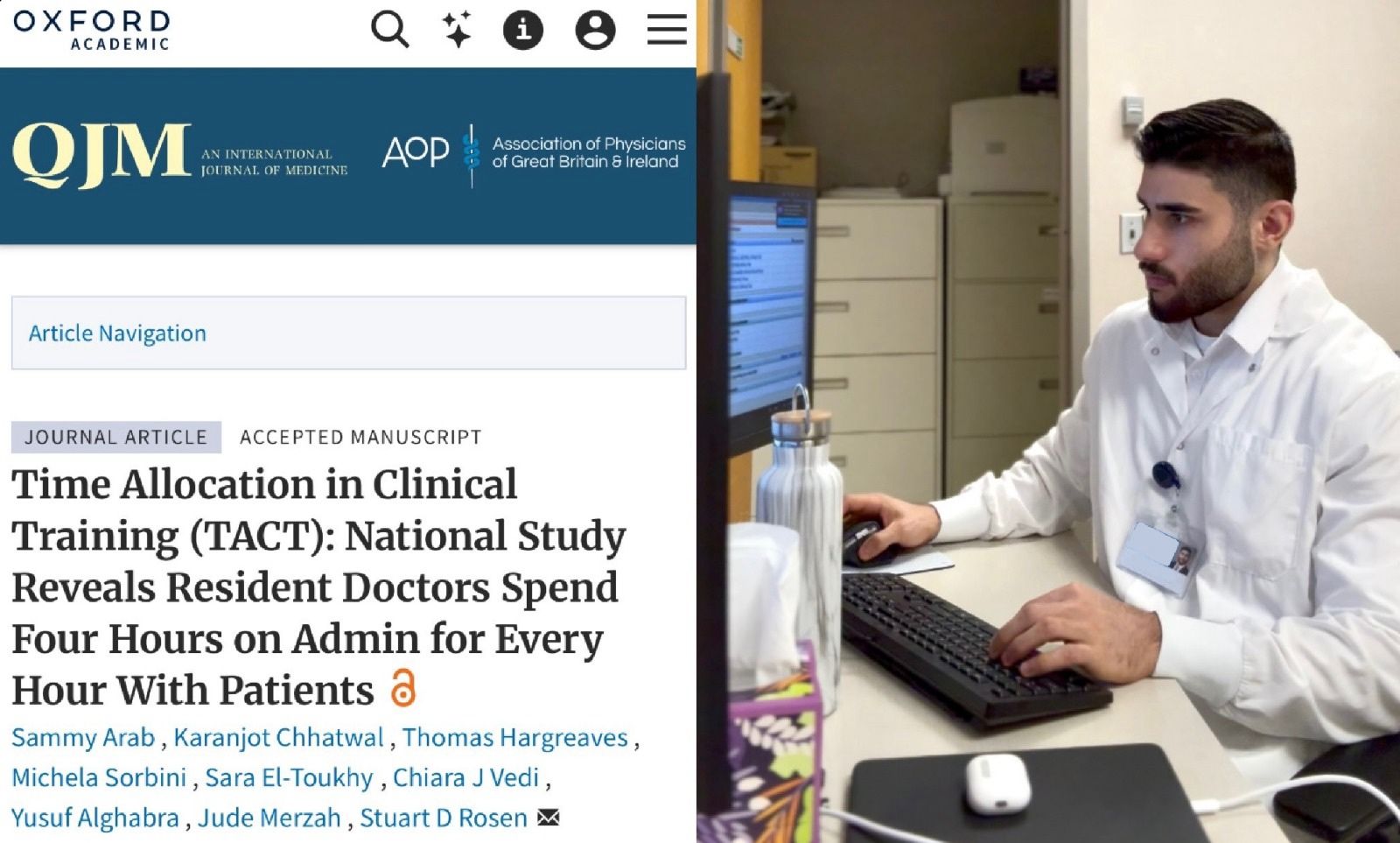 TACT study: four hours of admin for every hour with patients